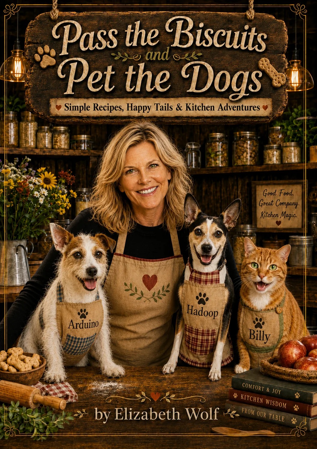Pass the Biscuits and Pet the Dogs by Elizabeth Wolf book cover