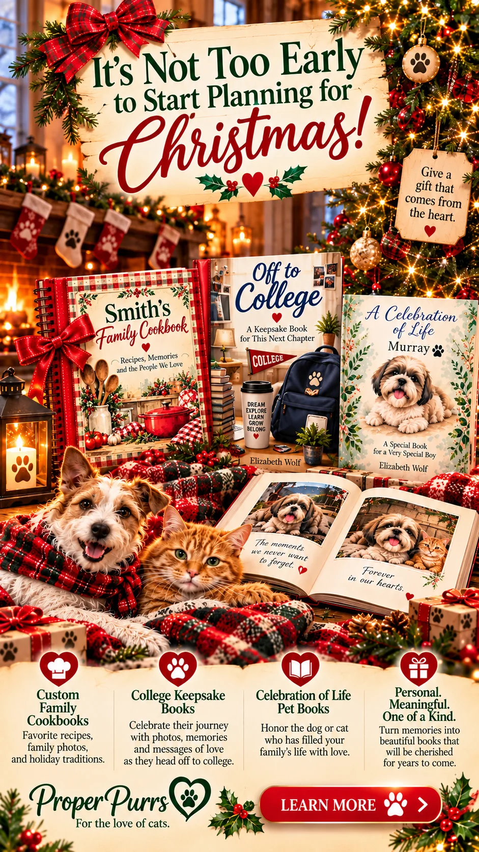 Off to College keepsake book sample