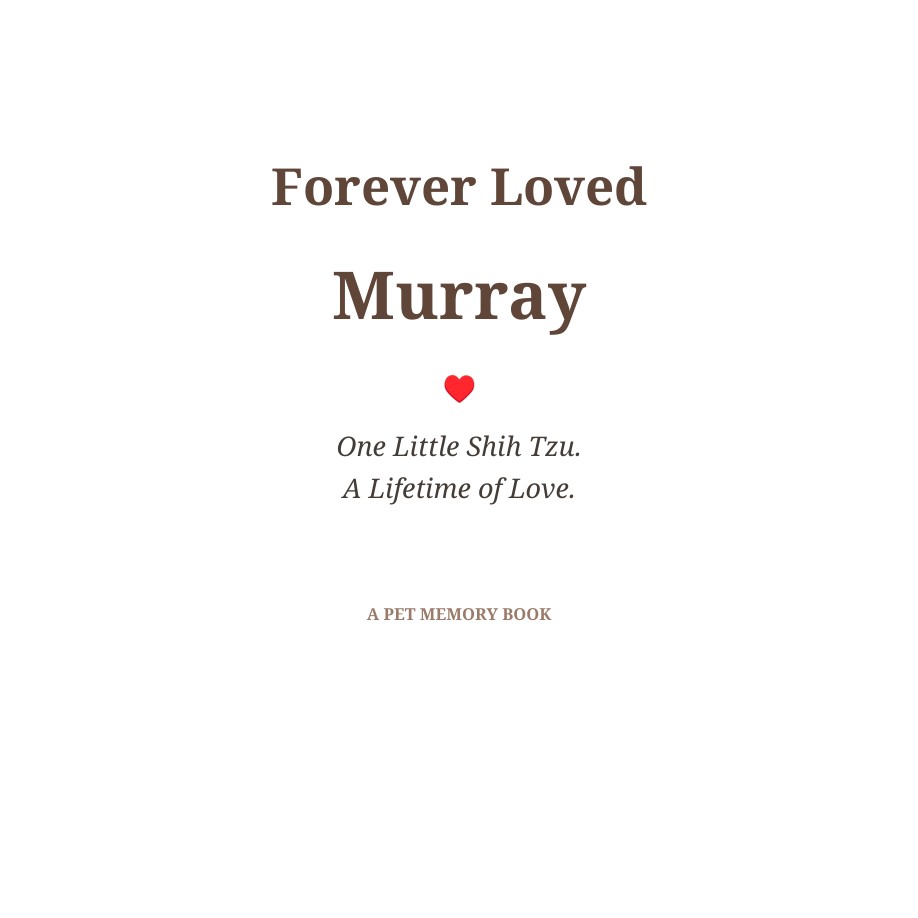 Murray Celebration of Life book sample page 2
